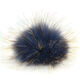 Lana Grossa Fur Pompom Finnraccoon | 151-steel blue/natural
