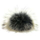 Lana Grossa Fur Pompom Finnraccoon | 129-black/beige