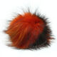 Lana Grossa Fur Pompom Fox Bicolor | 305-orange/black