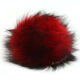 Lana Grossa Fur Pompom Fox Bicolor | 306-red/black