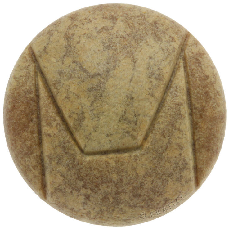 Budke Button with eyelet, wood, 25mm | 868-natural