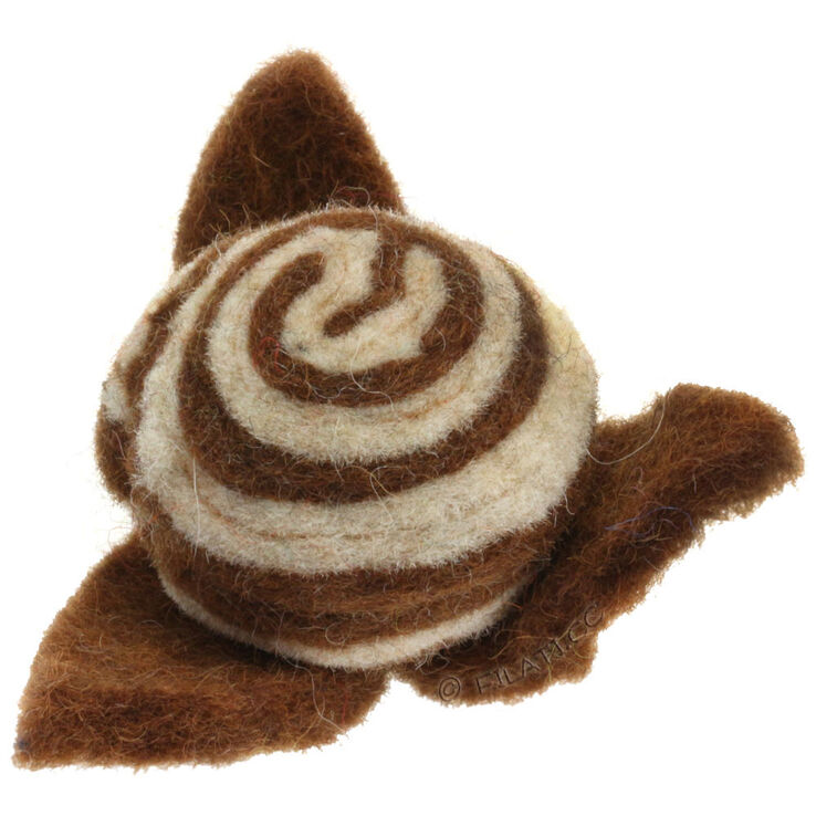 Lana Grossa Felted trim element/7cm | 01-brown