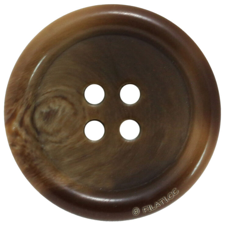 Union Knopf Button 4-hole 20mm | 20-brown
