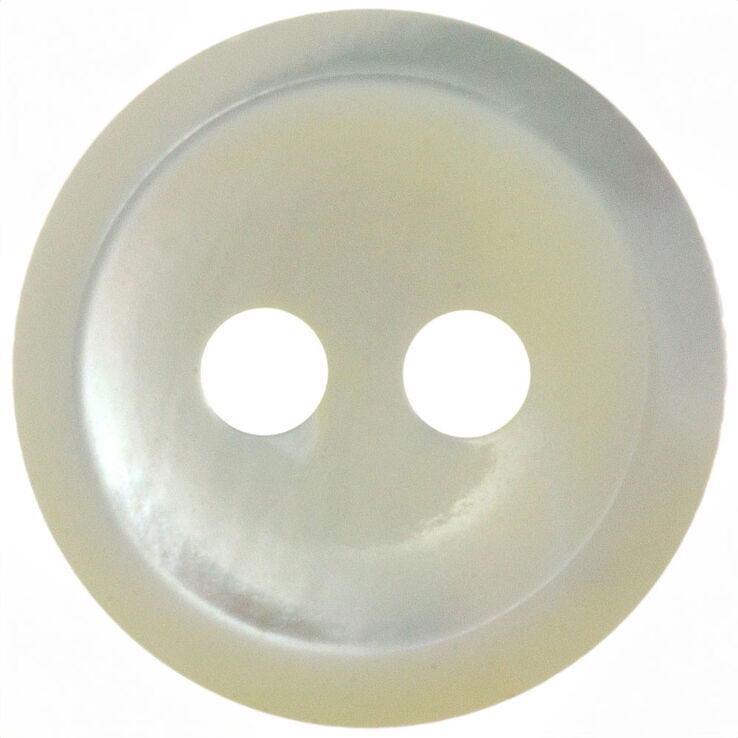 Union Knopf Button 2-hole mother of pearl 14mm | 99-white