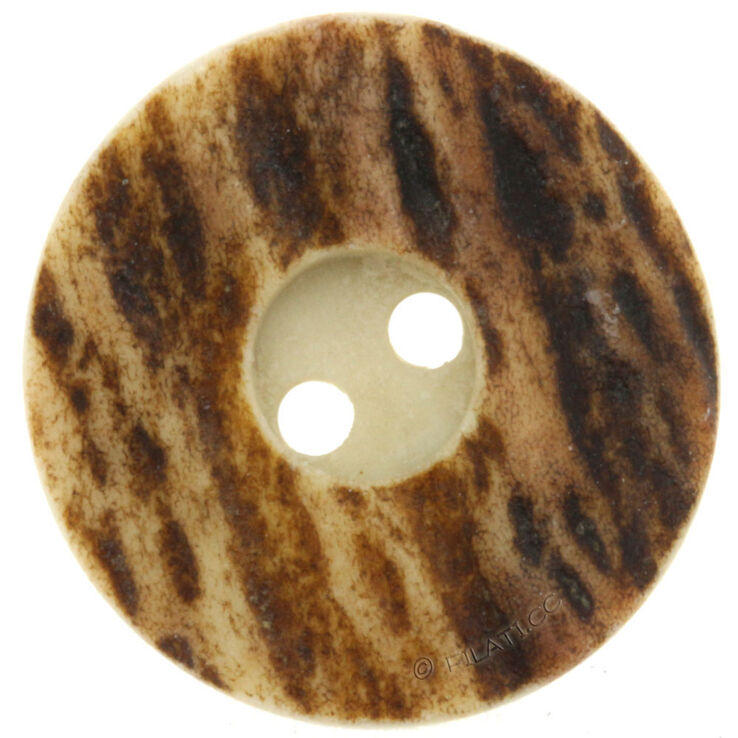 Belousek Staghorn button 2-hole 23mm | 30-dark brown