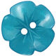 Union Knopf Flower button 2-hole 15mm | 70-petrol