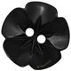 Union Knopf Flower button 2-hole 15mm | 80-black
