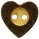 Union Knopf Traditional button heart 2-hole 12mm | 20-brown