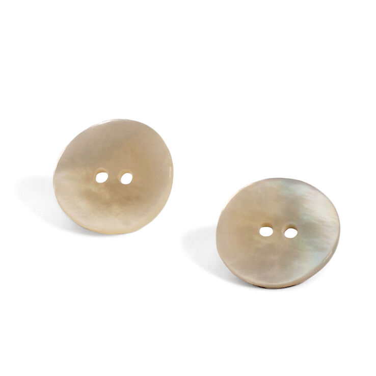 Union Knopf Button 2-hole nacre 18mm | 12-natural