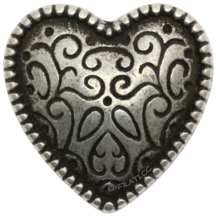 Lana Grossa Traditional costume button with eyelet silvered 20mm | 83-silver