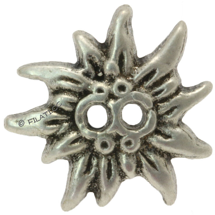 Union Knopf Button 2 hole 20mm | 83-silver