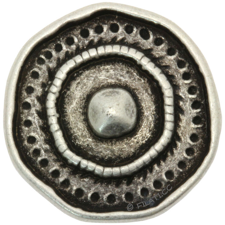 Union Knopf Metal button with eyelet 20mm | 83-silver