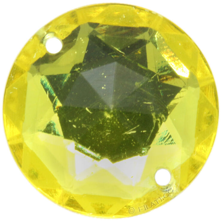 Union Knopf Jewellery stone 18mm | 38-yellow