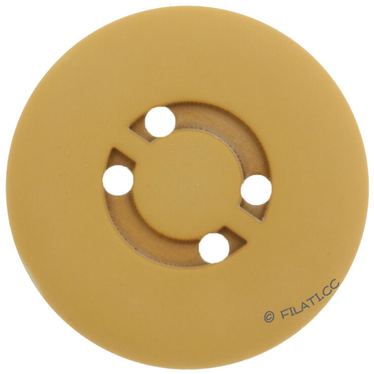 Union Knopf Button 4-hole 25mm | 40-mustard