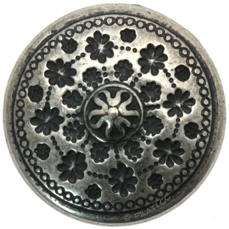 Union Knopf Metal button with eyelet 20mm | 83-silver