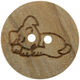 Union Knopf Children's button wood 2-hole 15mm | 902-dog motif