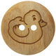 Union Knopf Children's button wood 2-hole 15mm | 905-мотив утки