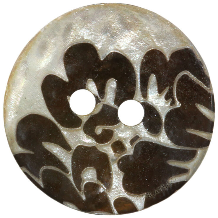 Lana Grossa UNION KNOPF 452665/18mm | 20-silver/brown