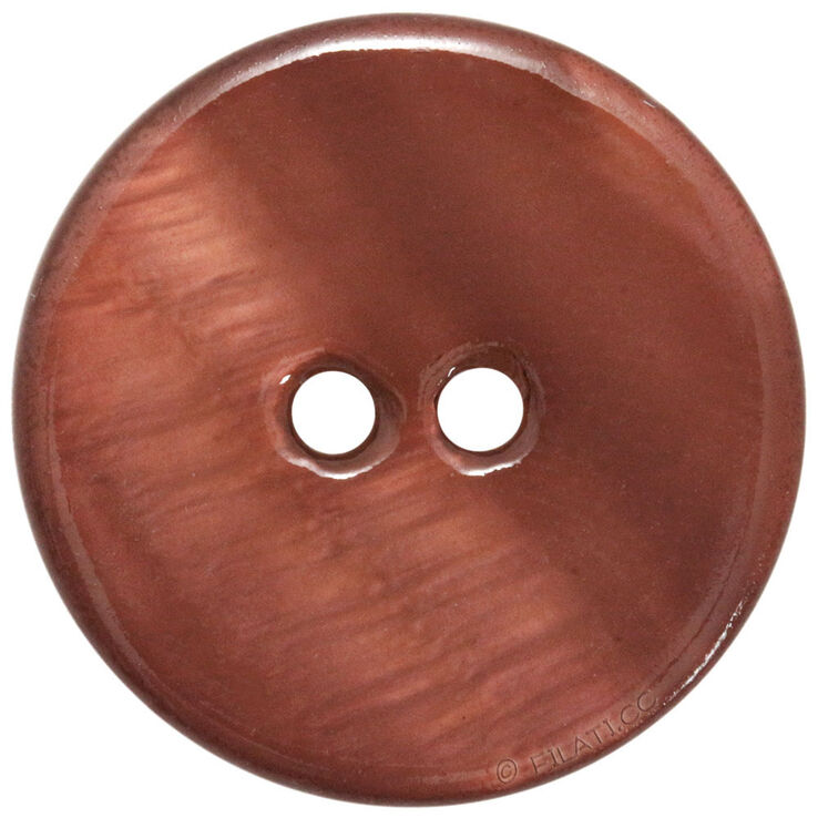 Union Knopf Button 2-hole pearl 20mm | 22-red brown