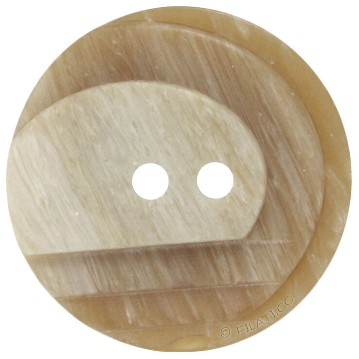 Union Knopf Button 2-hole 23mm | 16-brown beige