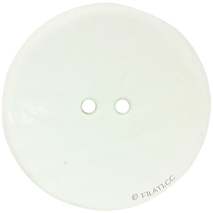 Union Knopf Button 2-hole coconut 30mm | 012-white