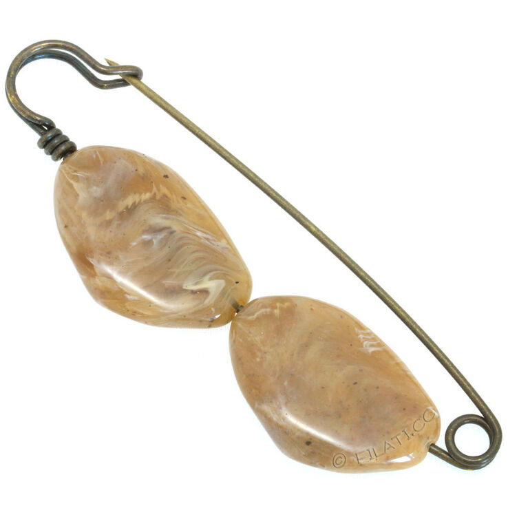 Union Knopf Kilt pin 10cm | 18-beige