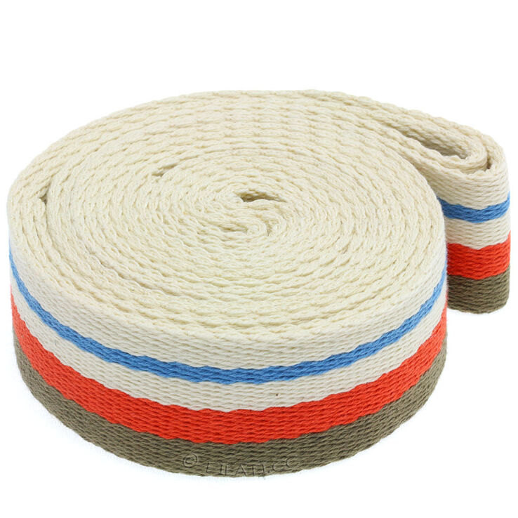 Lana Grossa Strap for bags 965209 | 01-raw white/jeans/orange/taupe