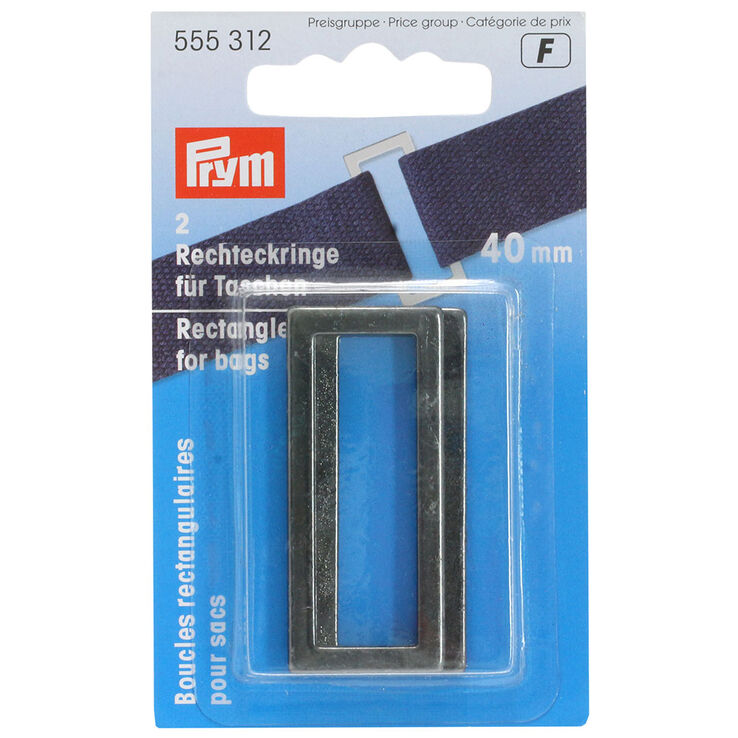 Prym Rectangle loops 40mm | 02-graphite gray