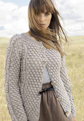 BOBBLE PATTERN JACKET Alta Moda Alpaca from Lana Grossa