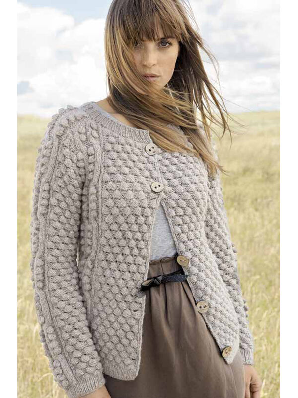 Lana Grossa BOBBLE PATTERN JACKET Alta Moda Alpaca