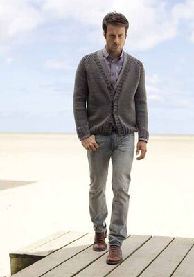MEN´S RAGLAN CARDIGAN Bingo from Lana Grossa
