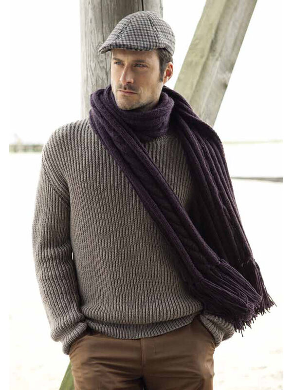 Lana Grossa MEN´S SCARF Alta Moda Alpaca