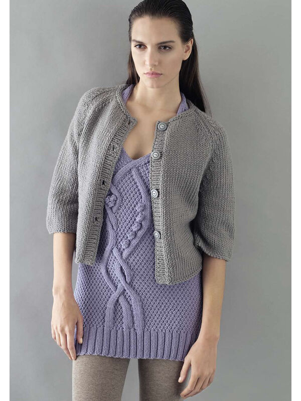 Lana Grossa SHORT RAGLAN CARDIGAN Superbingo