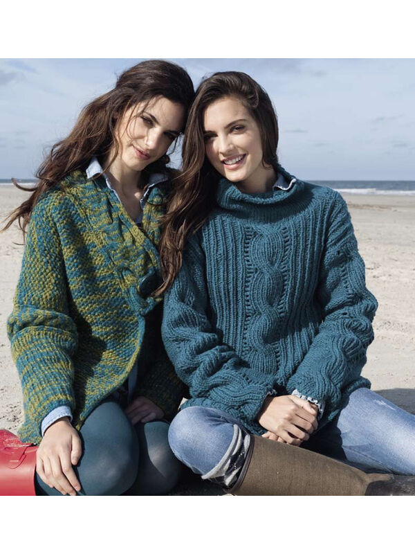 Lana Grossa RIBBED CABLE SWEATER Alta Moda Alpaca