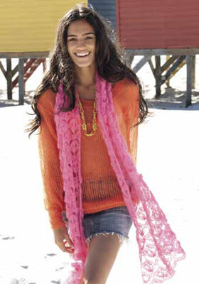 Crochet Scarf SILKHAIR from Lana Grossa