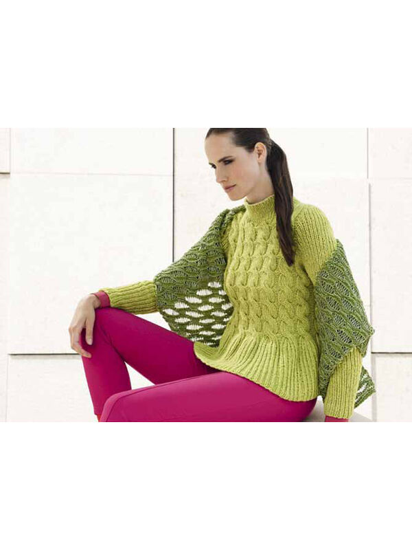 Lana Grossa CABLE PATTERN SWEATER Alta Moda Alpaca