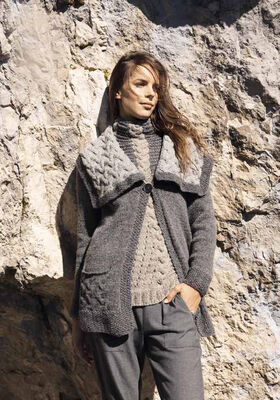 JACKET WITH COLLAR Alta Moda Alpaca from Lana Grossa