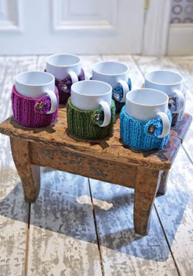Cup Cozies BINGO melange + BINGO uni from Lana Grossa