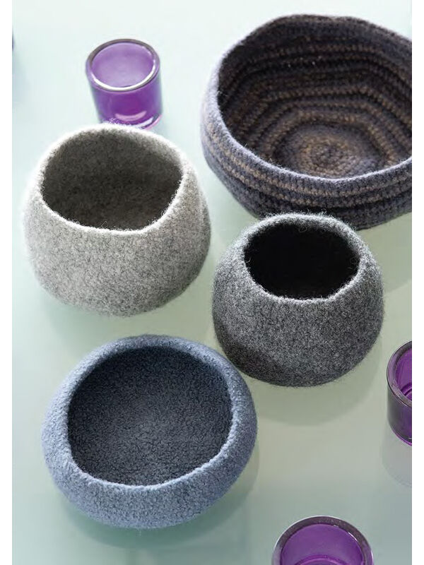 Lana Grossa Gray felted Bowl FELTRO