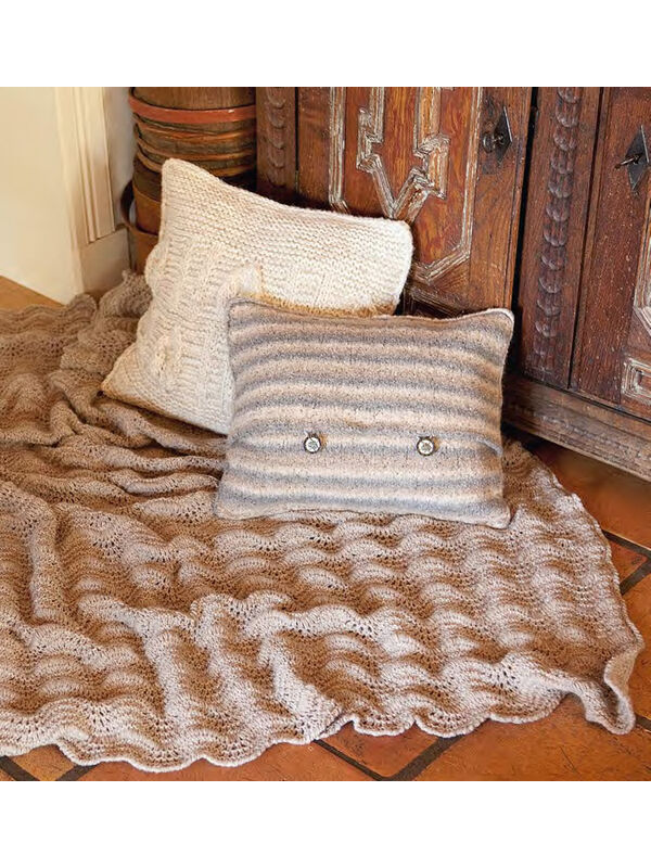 Lana Grossa Afghan in Ripple Pattern ALTA MODA ALPACA