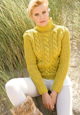 Brioche Stitch and Cable Sweater BINGO from Lana Grossa
