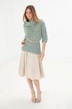 Lana Grossa LACE SWEATER WITH COWL Alta Moda Cashmere