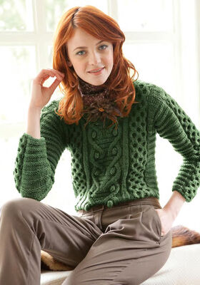 Aran Sweater ALTA MODA ALPACA from Lana Grossa