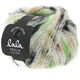 Lana Grossa BRUSHY Uni/Print (lala BERLIN) | 102-raw white/salmon/black/bilious green