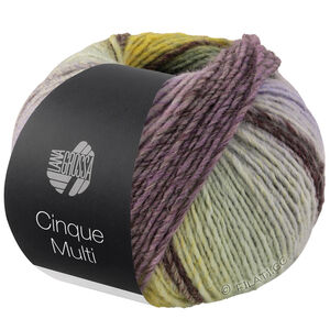 Lana Grossa CINQUE MULTI | 13-gray green/blackberry/lilac/rosewood/mustard mottled