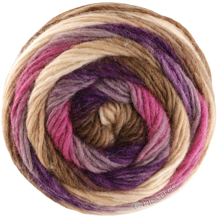 Lana Grossa COLORATO Aktion | 04-dark pink/gray/dark violet/umbra/taupe/light beige