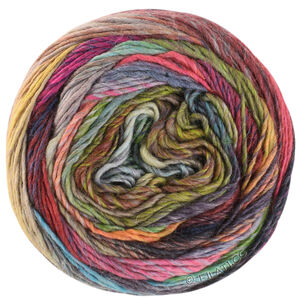 Lana Grossa COLORISSIMO 2 | 217-sweet lime/olive green/light gray/dark gray/gray blue/taupe/gray brown/gray purple/pink/dark green