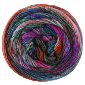 Lana Grossa COLORISSIMO 2 | 222-jeans/eggplant/pink/orange/salmon/gray/dark gray violet/gray green/dark green