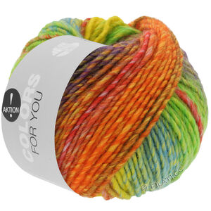 Lana Grossa COLORS FOR YOU | 140-gray green/blue violet/orange/yellow green/brown/fuchsia/rose/red/dark red/opal green/yellow