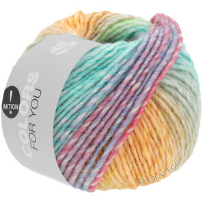 Lana Grossa COLORS FOR YOU | 143-pink/light blue/yellow/jade/fuchsia/terracotta/purple/turquoise/orange/light green